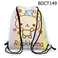 Túi rút Gấu Rilakkuma sọc bảy màu - BDCT149