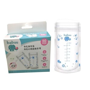 Túi trữ sữa mẹ Babuu - Hộp 50 túi 250ml