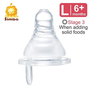 Ty thay chống đầy hơi Simba siêu mềm Bình sữa Simba cổ chuẩn dòng chảy tròn L P6307