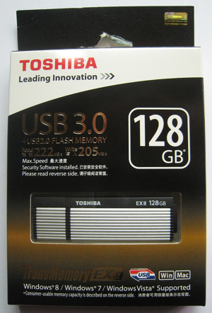 USB 3.0 Toshiba TransMemory-EX II 128GB 222Mb/s