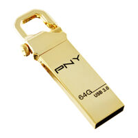 USB PNY Attache Gold Hook 64GB, 3.0