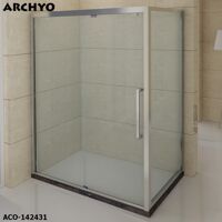 Vách kính tắm góc cửa lùa Archyo 142431 (đơn giá/ m²)