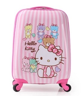 Vali kéo bé gái màu hồng hình Hello Kitty Disney