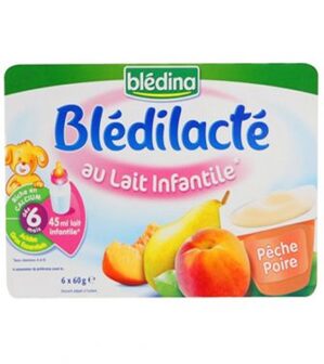 Váng sữa Bledina vị đào lê 6x60g