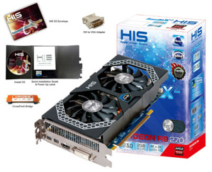 VGA HIS R9 270 iPower IceQ X² Turbo Boost Clock 2GB GDDR5