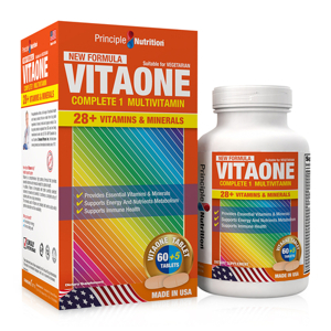 Viên bổ sung Vitamin và khoáng chất thiết yếu Principle Nutrition Vitaone Complete 1 Multivitamin 65 viên