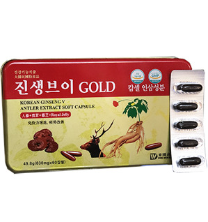 Viên đạm Sâm nhung Linh chi Hàn Quốc Gold hộp 60 viên Dongwon