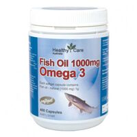 Viên dầu cá Healthy Care Fish Oil Omega 3 - 1000 mg, 400 viên