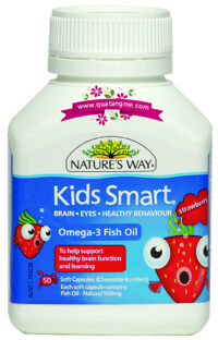 Viên dầu cá Nature's Way Kids Smart Omega 3 Fish Oil Strawberry 50 viên