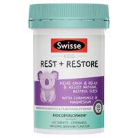 Viên hỗ trợ ngủ ngon cho trẻ Swisse Kids Rest & Restore 60 viên