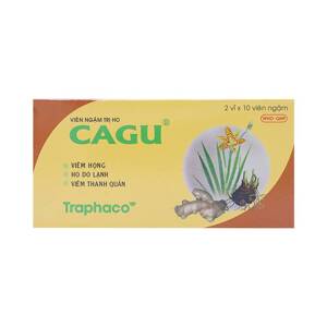 Viên ngậm Cagu Plus Traphaco hộp 2 vỉ x 10 viên