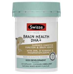 Viên nhai bổ sung cho trẻ DHA Swisse Kids Bain Health DHA+ 30 viên