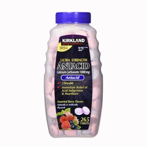 Viên nhai trị đau dạ dày Kirkland Ultra Strength Antacid 265 viên