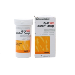 Viên sủi Ca-C 1000mg  Sandoz Orange Tube 10 viên