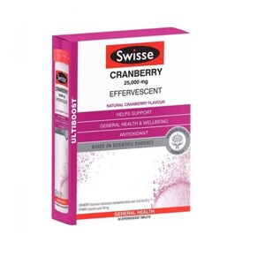 Viên sủi hỗ trợ sức khỏe tiết niệu Swisse Ultiboost Cranberry Effervescent 60 viên