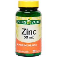 Viên uống bổ sung kẽm Zinc Spring Valley 50mg 200 viên