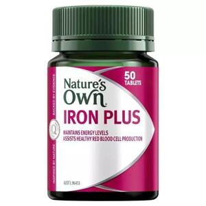 Viên uống bổ sung sắt Nature’s Own Iron Plus 50 viên