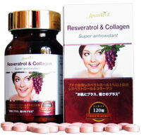 Viên uống chống lão hóa Jpanwell Resveratrol & Collagen hộp 120 viên