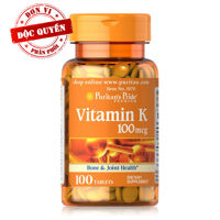 Viên uống đẹp da hỗ trợ đông máu Puritan's Pride Vitamin K 100mcg 100 viên