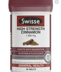 Viên uống hỗ trợ tiêu hóa trị đầy hơi Swisse Ultiboost High Strength Cinnamon 60 viên