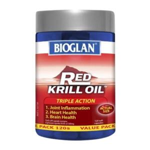 Viên uống hỗ trợ tim, não và khớp Bioglan Red Krill Oil 500mg 120 viên