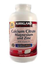 Viên uống Kirkland Calcium Citrate Magnesium and Zinc 500 viên của Mỹ