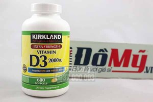 Viên uống Kirkland Signature Extra Strength Vitamin D3 2000 IU - 600 viên