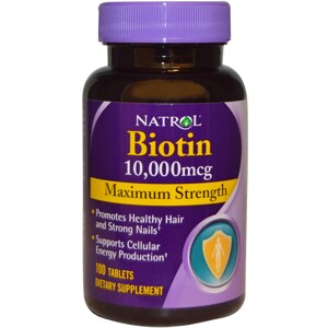 Viên uống mọc tóc Natrol Biotin 10000 mcg - 100 viên