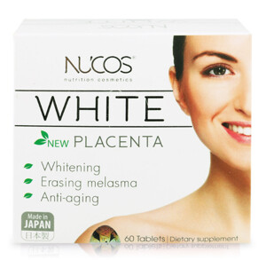 Viên uống Nucos White Placenta hỗ trợ sáng da Hộp 60 viên