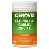 Viên uống tăng sức đề kháng Cenovis Echinacea, Garlic, Zinc & C 180 viên