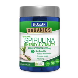 Viên uống tảo xoắn Bioglan Superfoods Spirulina 1000mg 200 Tablets