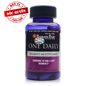 Viên uống Vitamin tổng hợp cho phụ nữ Puritan's Pride One Daily Women's Multivitamin 100 viên