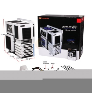 Vỏ máy tính (case) Thermaltake Full ATX Level 10 GT Snow Edition (VN10006W2N) - Đen/Trắng