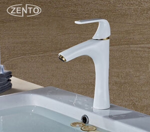 Vòi chậu rửa nóng lạnh mạ sứ giả cổ Zento ZT2085