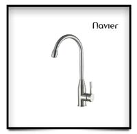 Vòi chén nóng lạnh thân tròn cong đầu bi inox304 Navier NV-205