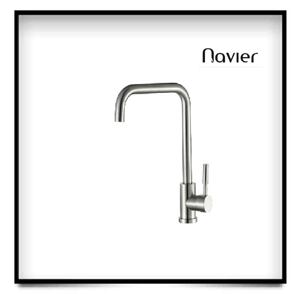 Vòi chén nóng lạnh uốn vuông inox304 Navier NV-203