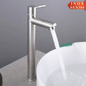 Vòi lavabo inox mờ Dakoshi I404