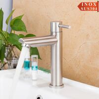 Vòi lavabo inox mờ Dakoshi I402