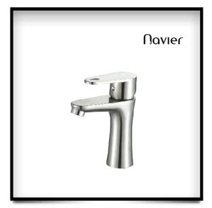 Vòi lavabo lạnh eo inox304 Navier NV-705 (20cm)