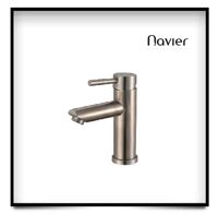 Vòi lavabo nóng lạnh điếu tròn inox304 Navier NV-704 (30cm)