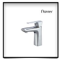 Vòi lavabo nóng lạnh đồng thau xi mạ crome Navier NV-719