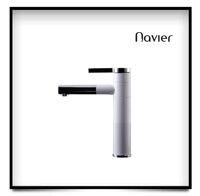 Vòi lavabo nóng lạnh sơn tĩnh điện trắng Navier NV-720 (20cm)