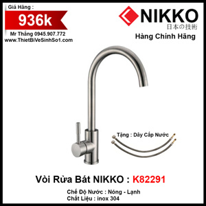 Vòi rửa bát 2 đường nước Nikko K82291