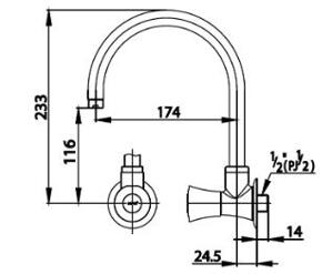 Vòi rửa bát lavabo COTTO CT1095C26