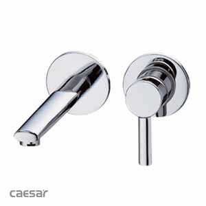 Vòi rửa lavabo âm tường nóng lạnh Caesar B302C