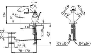 Vòi rửa mặt lavabo COTTO CT205C17