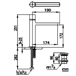 Vòi rửa mặt lavabo COTTO CT2065