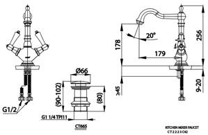 Vòi rửa mặt lavabo COTTO CT2223C42