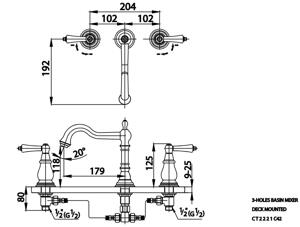 Vòi rửa mặt lavabo COTTO CT2221C42