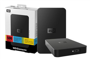 Ổ cứng cắm ngoài Western External  Elements WDBUZG5000ABK - 500GB, USB 3.0